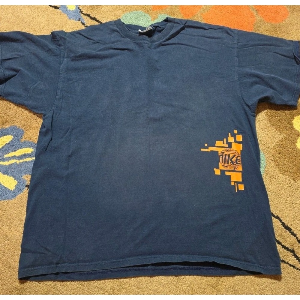 Vintage Nike Basketball TShirt Mens‎ XLarge Blue Graphic Print Short Sleeve Logo